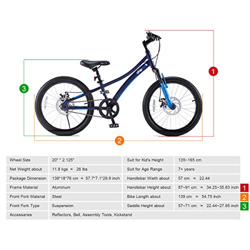 Royalbaby Kids Mountain Bike Aluminium 20/24 Inch MTB Sports Bicycle