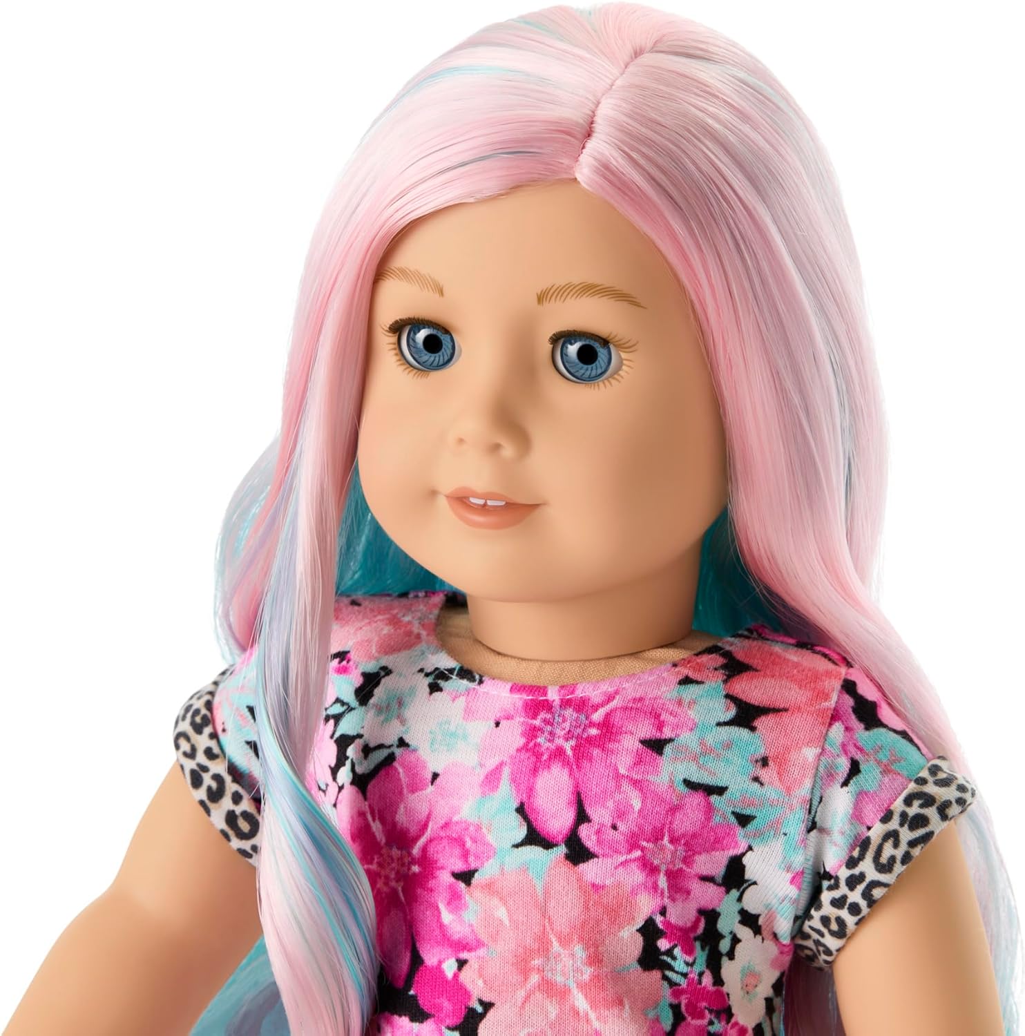 American Girl Truly Me 18-inch Doll #129 with Lt Blue Eyes, Multicolor Hair, Lt Skin with Warm Olive Undertones, for Ages 6+