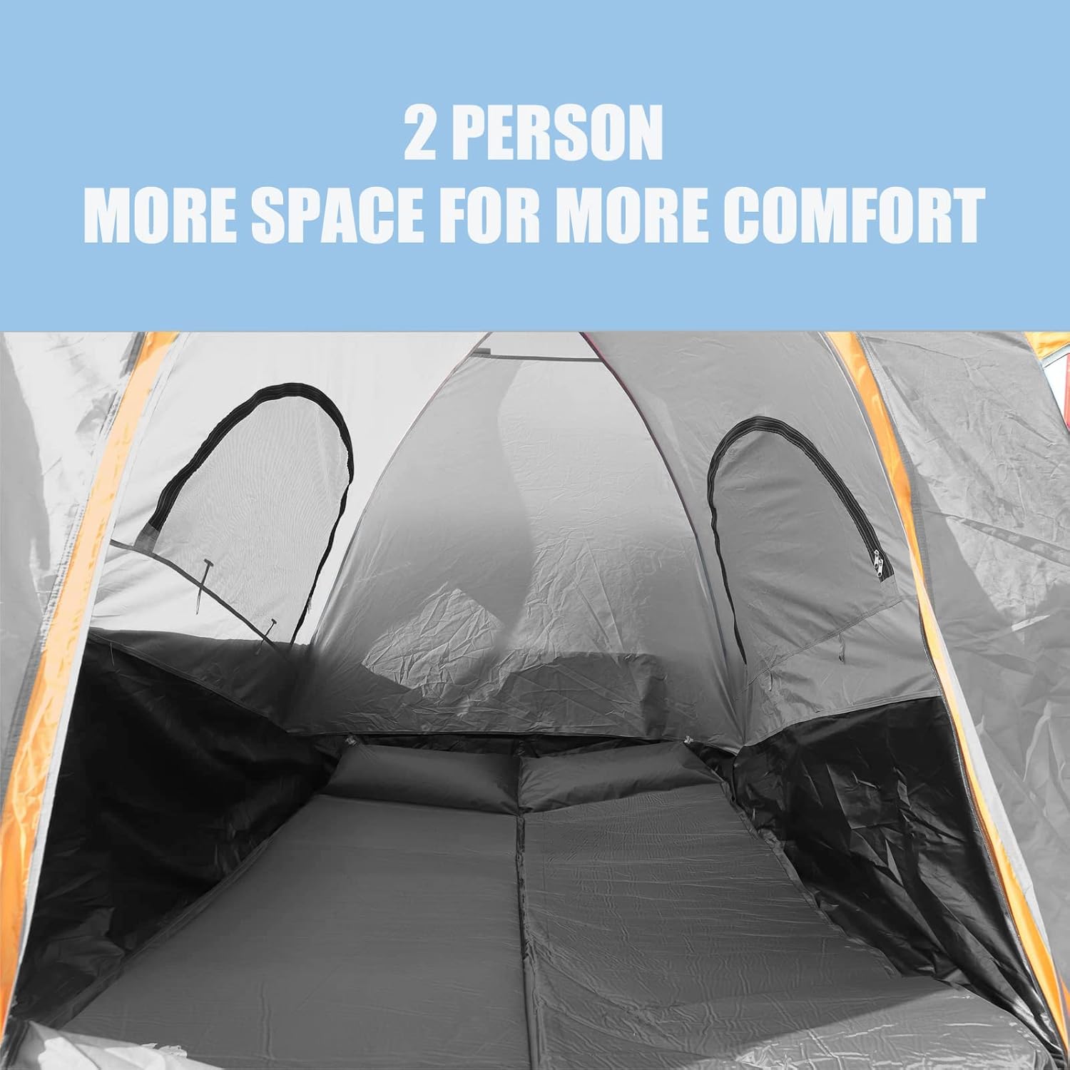 Pickup Truck Tent, Waterproof Double-Layer PU2000mm for 2 Persons, Portable Truck Bed Tent, 5.5'-5.8' Camping Preferred