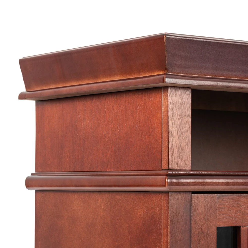 e-Flame USA Jackson Fireplace TV Stand 60" x 33" - Warm Cherry Finish
