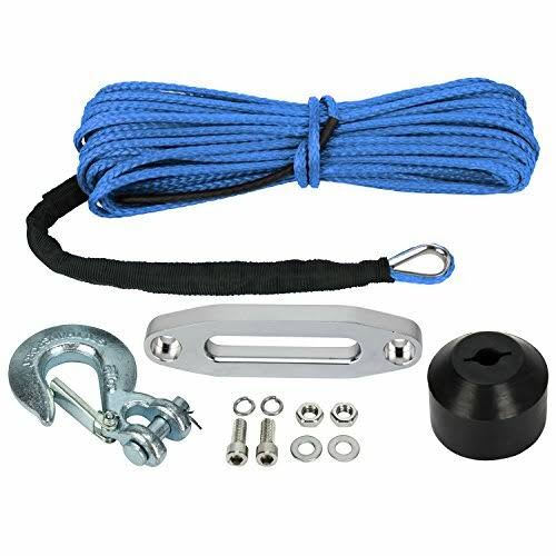 Extreme Max 5600.3099 'The Devil's Helper' Complete Synthetic ATV Winch Rope Kit - Blue