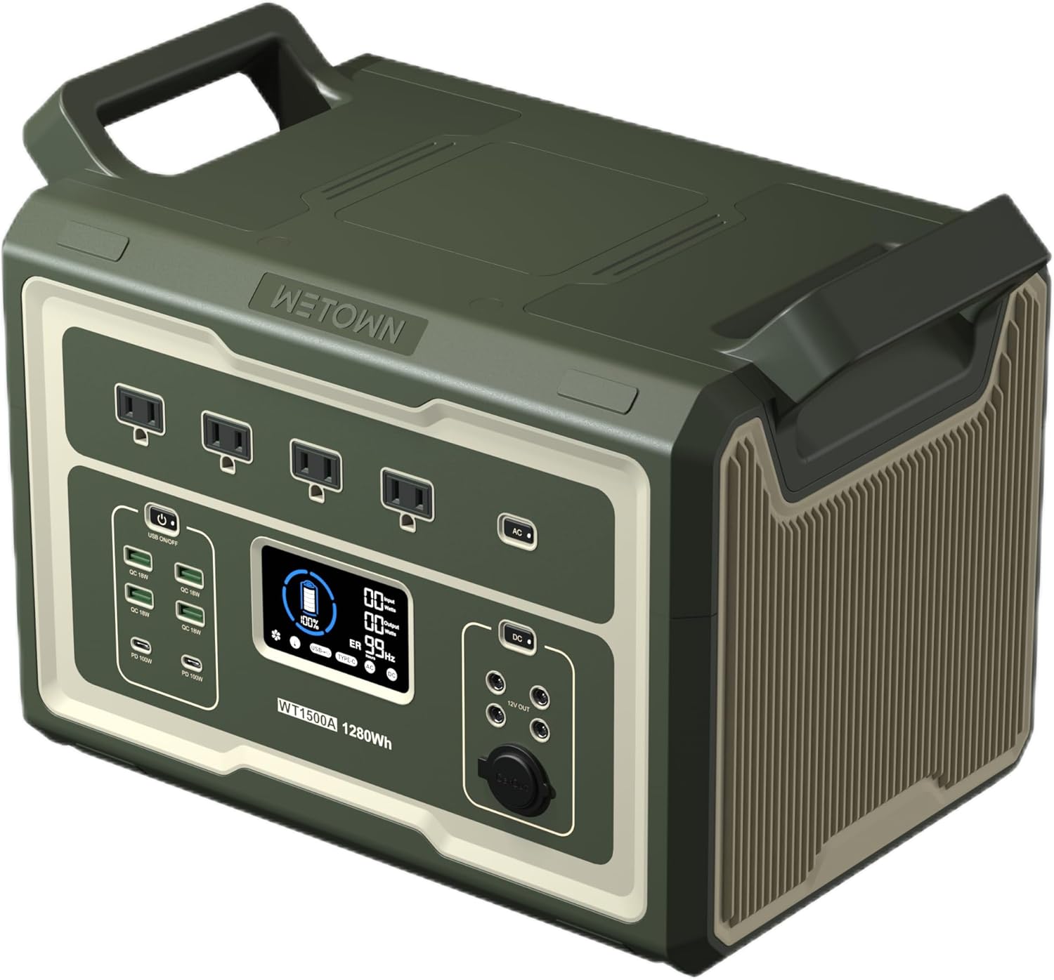 Power Station Solar Generator 1280Wh UPS Battery LiFePO4 Power Station Portable Solar Powered Generators