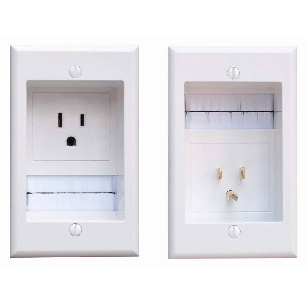 Powerbridge ONE-CK Recessed In-Wall Cable Management System with PowerConnect for Wall-Mounted Flat Screen LED, LCD, and Plasma