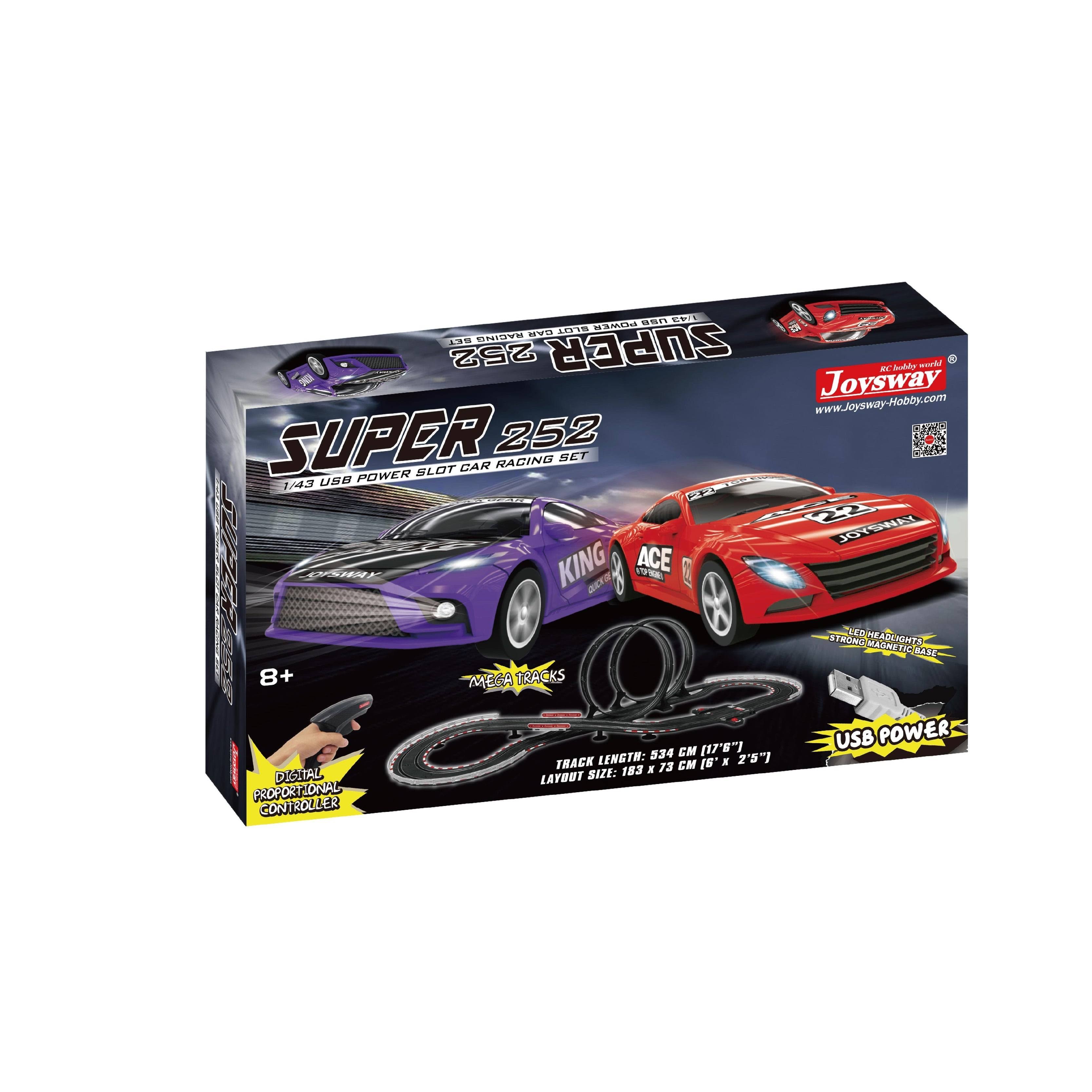 Joysway Super 252 1/43 USB Power Slot Car Racing Set 2252