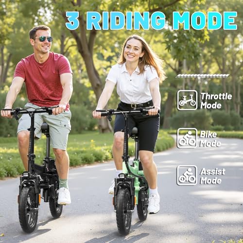 E14 E Bike Electric Bike for Adults 500W Motor, Folding Ebike 14" Adults Electric Bicycles, 48V 10Ah Removable Battery UL 2849 Certified