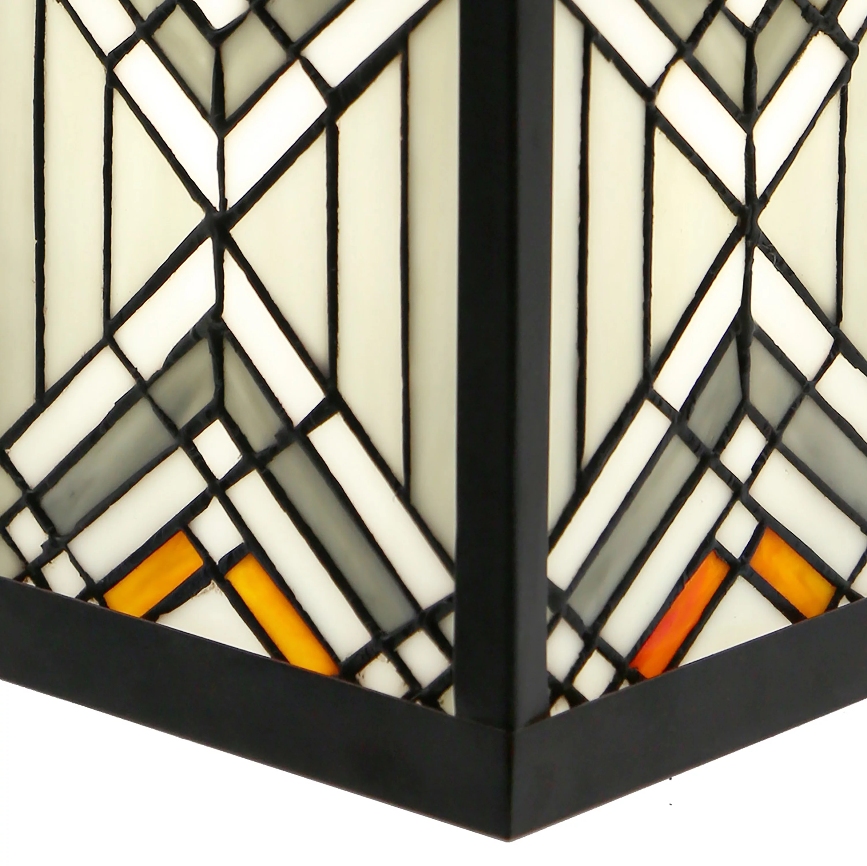 River of Goods Mission Hill 1-Light Bronze Outdoor Mission Stained Glass Wall Sconce