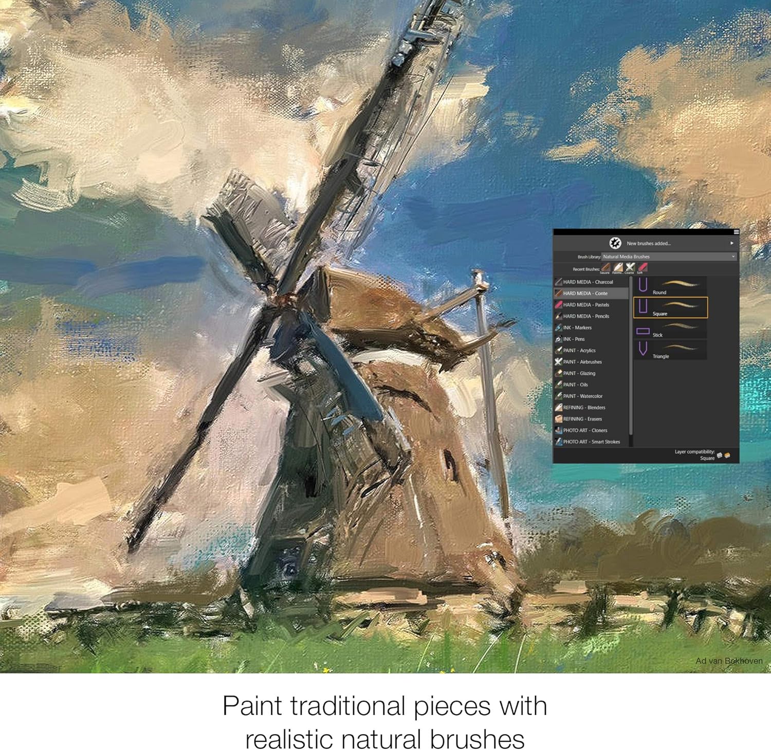 Corel Painter 2021 Upgrade | Digital Painting Software | Illustration, Concept, Photo, and Fine Art [PC/Mac Keycard] [Old Version]
