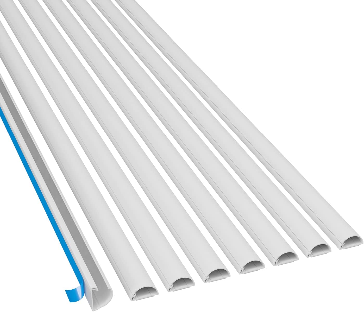 D-Line Quarter Round Cable Raceway, Self-Adhesive Baseboard Molding Alternative, Corner Cord Cover, Paintable Self-Adhesive Wire Hider