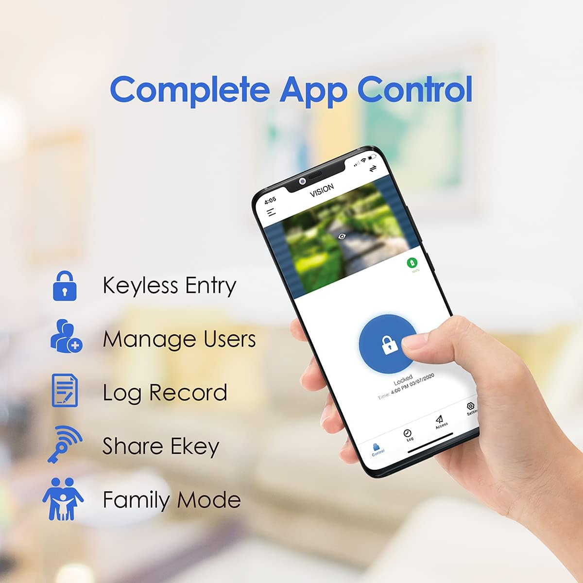 LOCKLY Vision Deadbolt with Video Doorbell Edition Smart Lock PGD798VB, Keyless Entry Door Lock with Fingerprint, Wi-Fi, APP