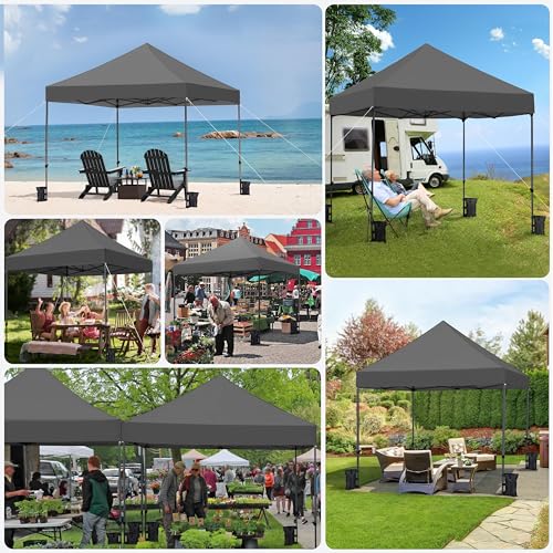 Yaheetech Heavy Duty Pop Up Canopy Tent, 10x20 Commercial Instant Shelter Tent for Wedding, Parties, Adjustable Outdoor Canopy with Wheeled Carry Bag