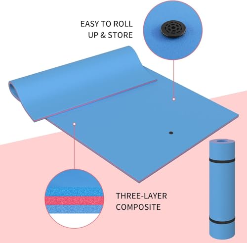Oversized Lily Pad Floating Mat, 3 Layer 7'/9'/12'/18' Floating Water Mat,Ocean, Beach, River, Pool, Floating Mat for Water Recreation and Relaxing