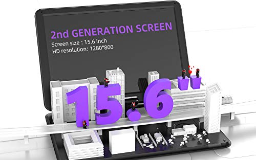 17.5" Portable DVD Player with 15.6" Large HD Screen, 6 Hours Rechargeable Battery, Support USB/SD Card/Sync TV and Multiple Disc Formats