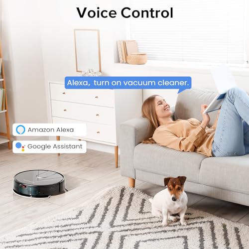 Robot Vacuum Cleaner Robot Vacuum and Mop Combo with 4000Pa Suction, Personalized Cleaning Adjustments, Self-Charging Robotic Vacuum Cleaner