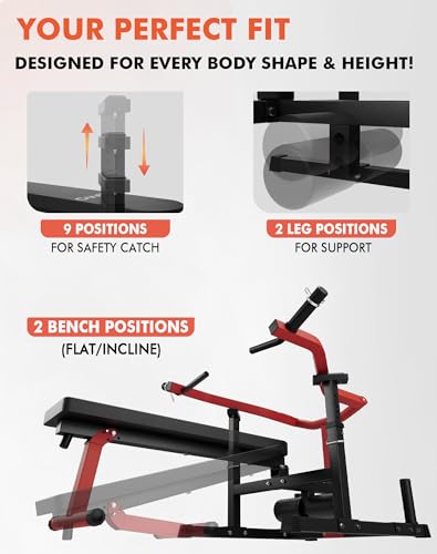 GMWD Chest Press Machine, 1050LBS Bench Press Machine with Independent Converging Arms, Adjustable Flat Incline Bench for Chest, AB Workouts