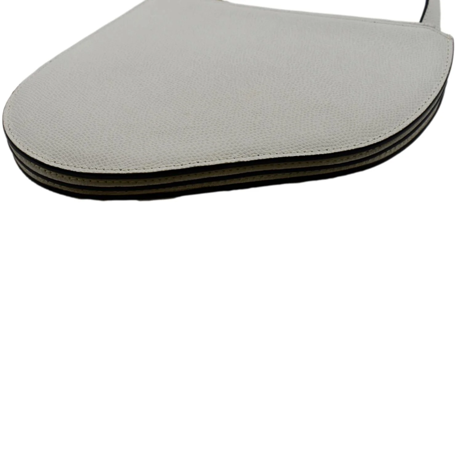 Pre-owned CHRISTIAN DIOR Women Dior Saddle Trio Leather Crossbody Pouch Bag White