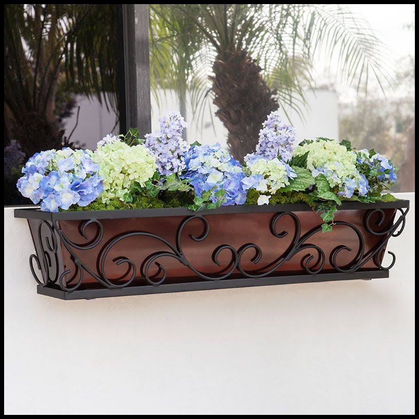 72in. Regalia Decora Window Box with Oil Rubbed Galvanized Liner