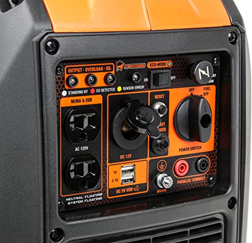 WEN 2800-Watt Dual Fuel Inverter Generator, Quiet, Portable, and Lightweight with Fuel Shut Off and CO Watchdog (DF280iX)