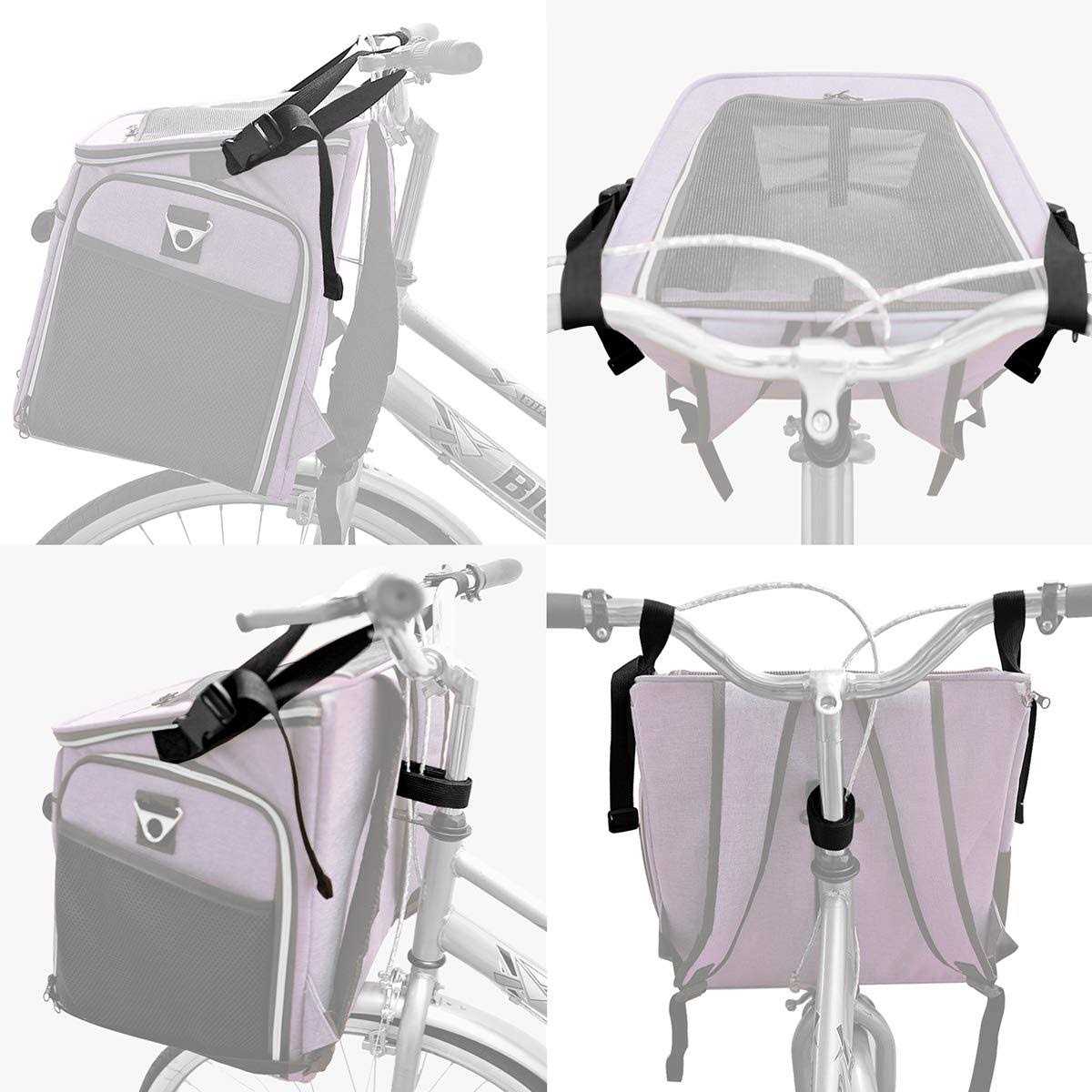 BARKBAY Dog Bike Basket Carrier Expandable Foldable Soft-Sided Dog Carrier - Pet Supplies online store
