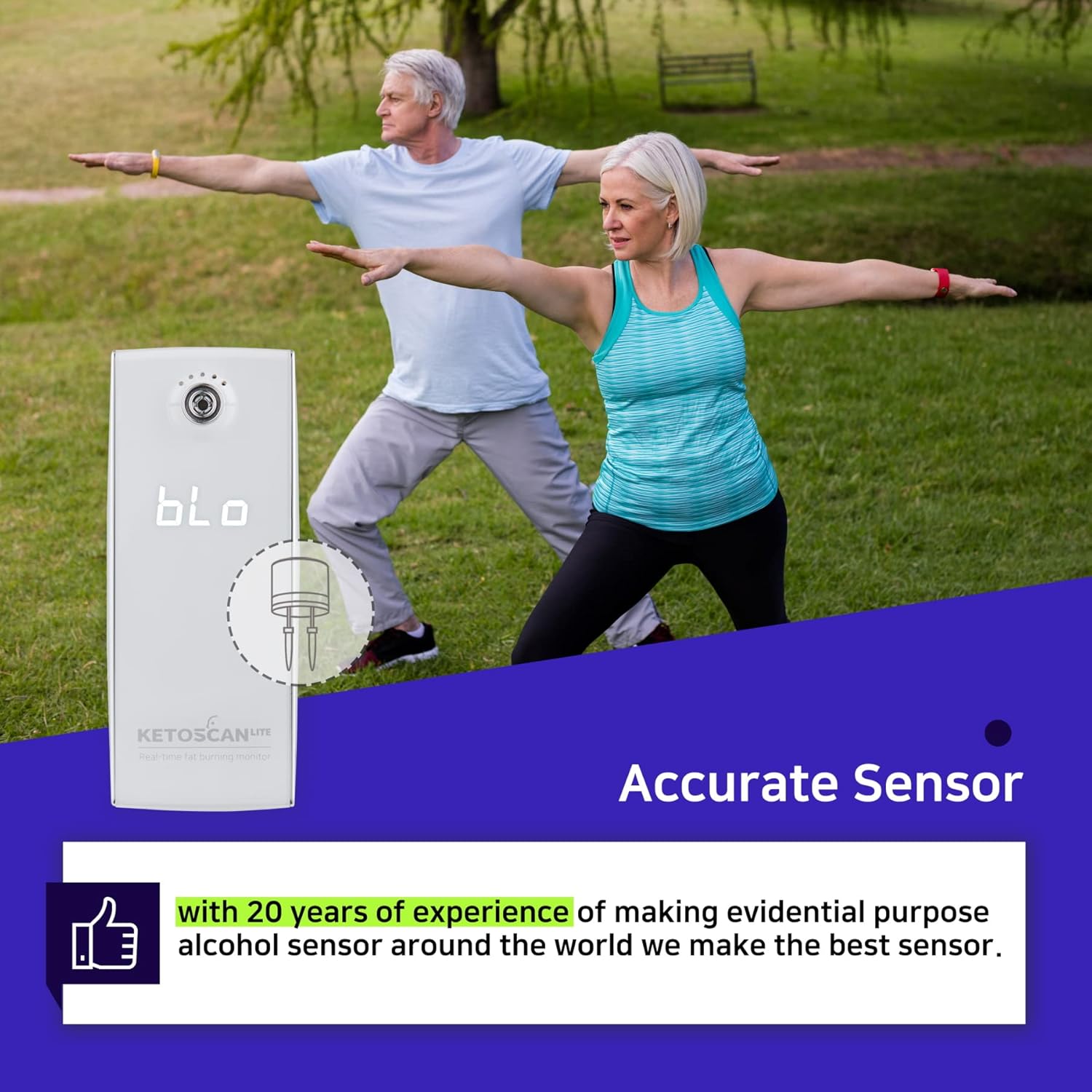 KETOSCAN Lite Breath Ketone Meter, Diet & Fitness Tracker | Monitor Your Fat Metabolism or Level of Ketosis on Low carb