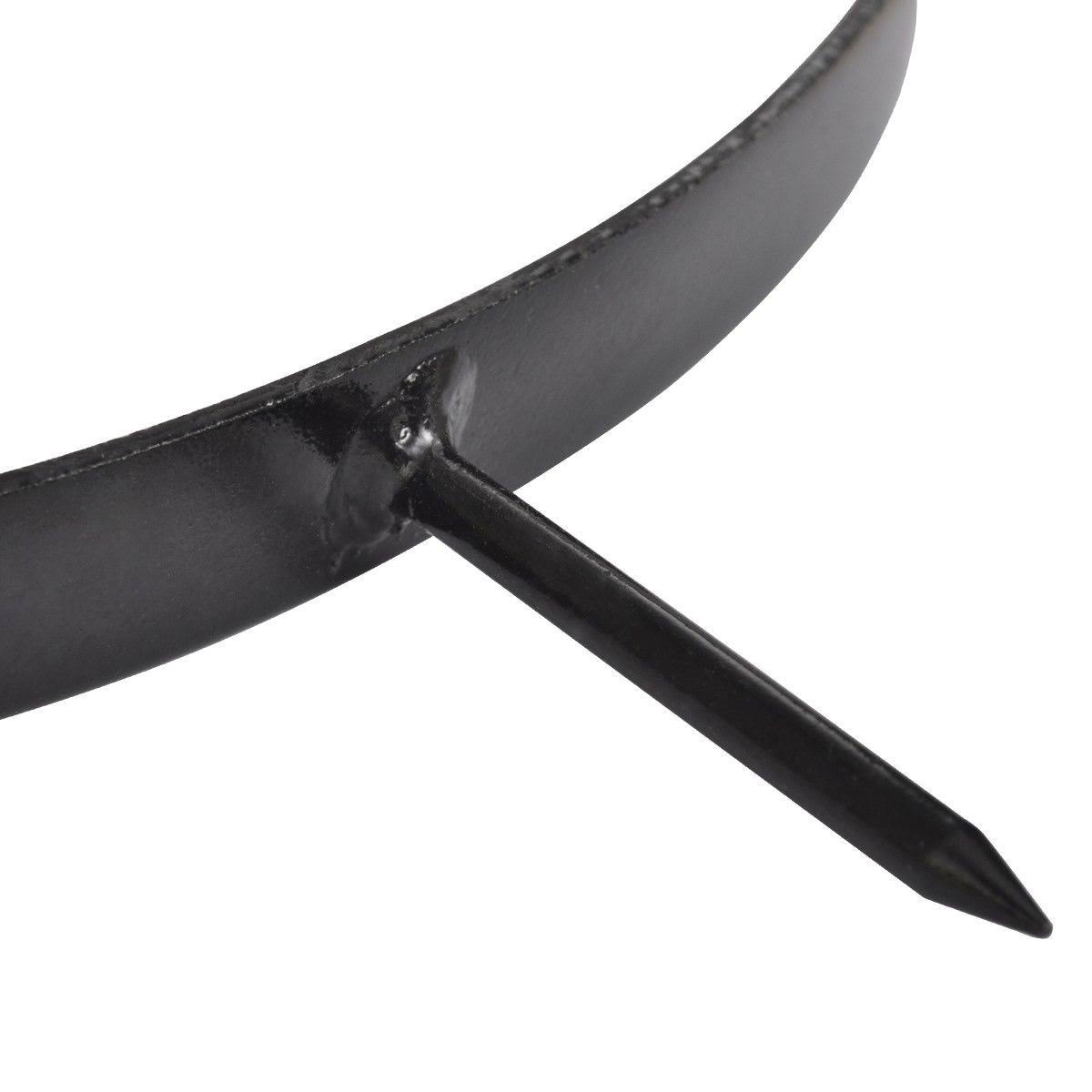 Black Garden Lawn Roller with 5 Aerator Bands 11.8x22