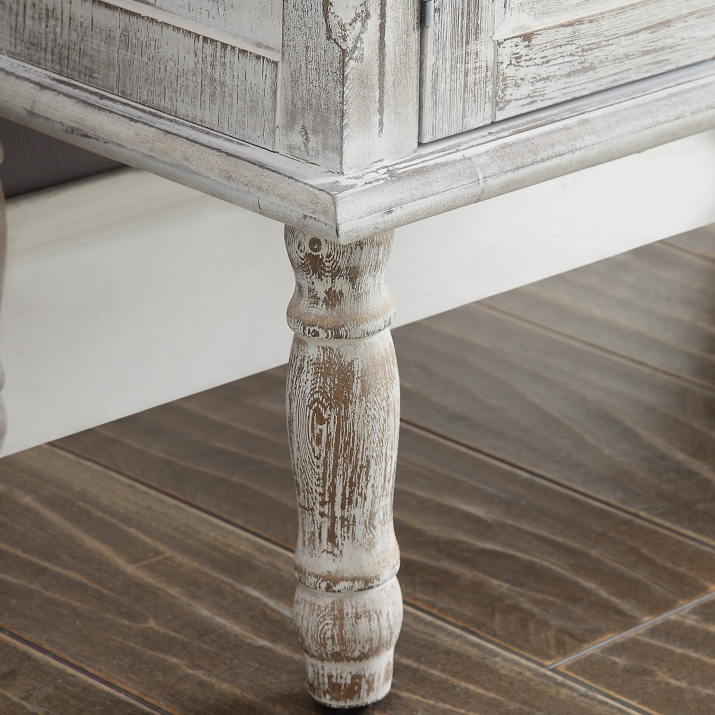 Crestview Collection White Wood Accent Cabinet