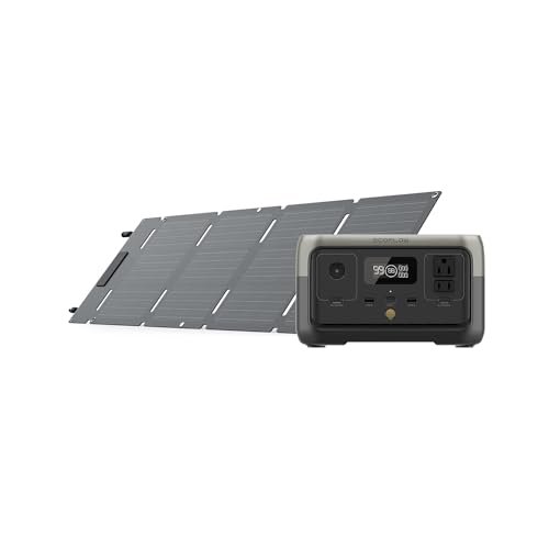 EF ECOFLOW Portable Power Station RIVER 2, 256Wh LiFePO4 Battery/ 1 Hour Fast Charging, 2 Up to 600W AC Outlets