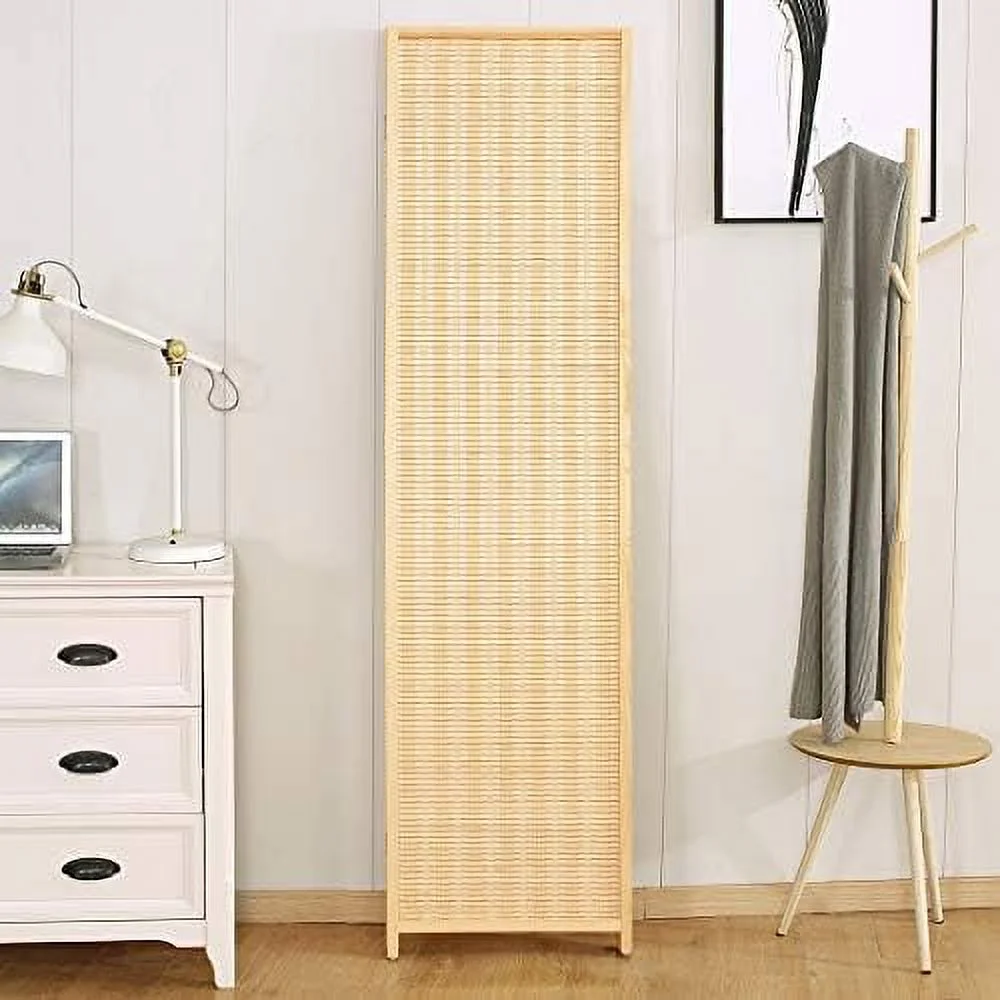 JYHOME Room Divider Privacy Screen with Natural  4-Panel 5-Panel 6-Panel Folding Privacy Screens Freestanding Room Divider - Curated Treasures Market