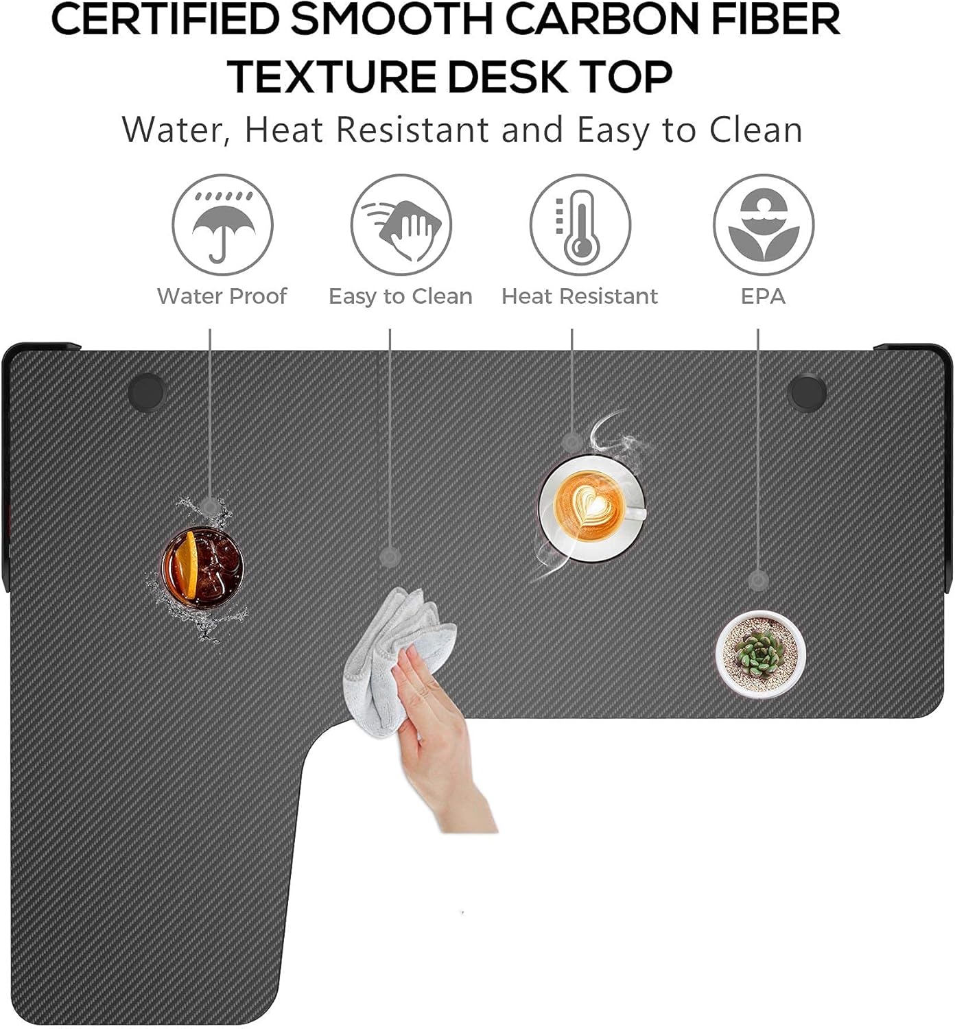 EUREKA ERGONOMIC L Shaped Gaming Desk, 60 Inch Corner Gaming Desk, Large Computer Desk, PC Gaming Desk with Mouse Pad and Cable Management for Gift