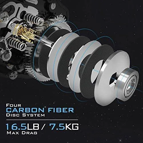 KastKing New Assassin Carbon Baitcasting Reel, Only 5.7 oz, 16.5 lb Carbon Fiber Drag, 11+1 BB, Dual Brakes, Our Lightest BAITCA