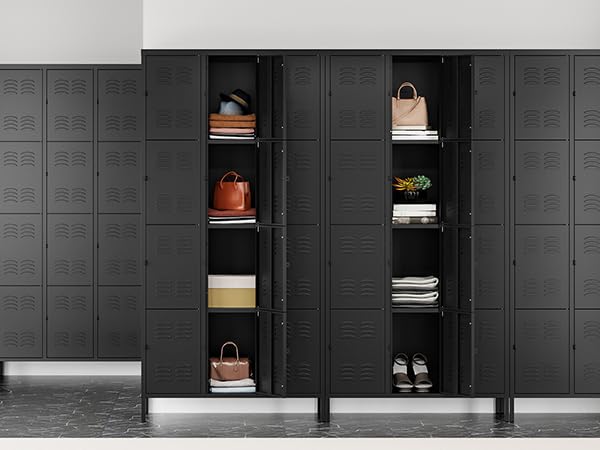 72" Metal Locker for Employees 3 Doors Blue Steel Storage Locker for Office, School, Gym - Metal Storage Cabinets for Home, Office, Gym, School