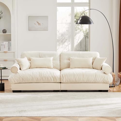 130" Modular Sectional Sofa,Velvet Upholstered Couches for Living Room,3 Seater Green Sofa Couch with Movable Ottoman