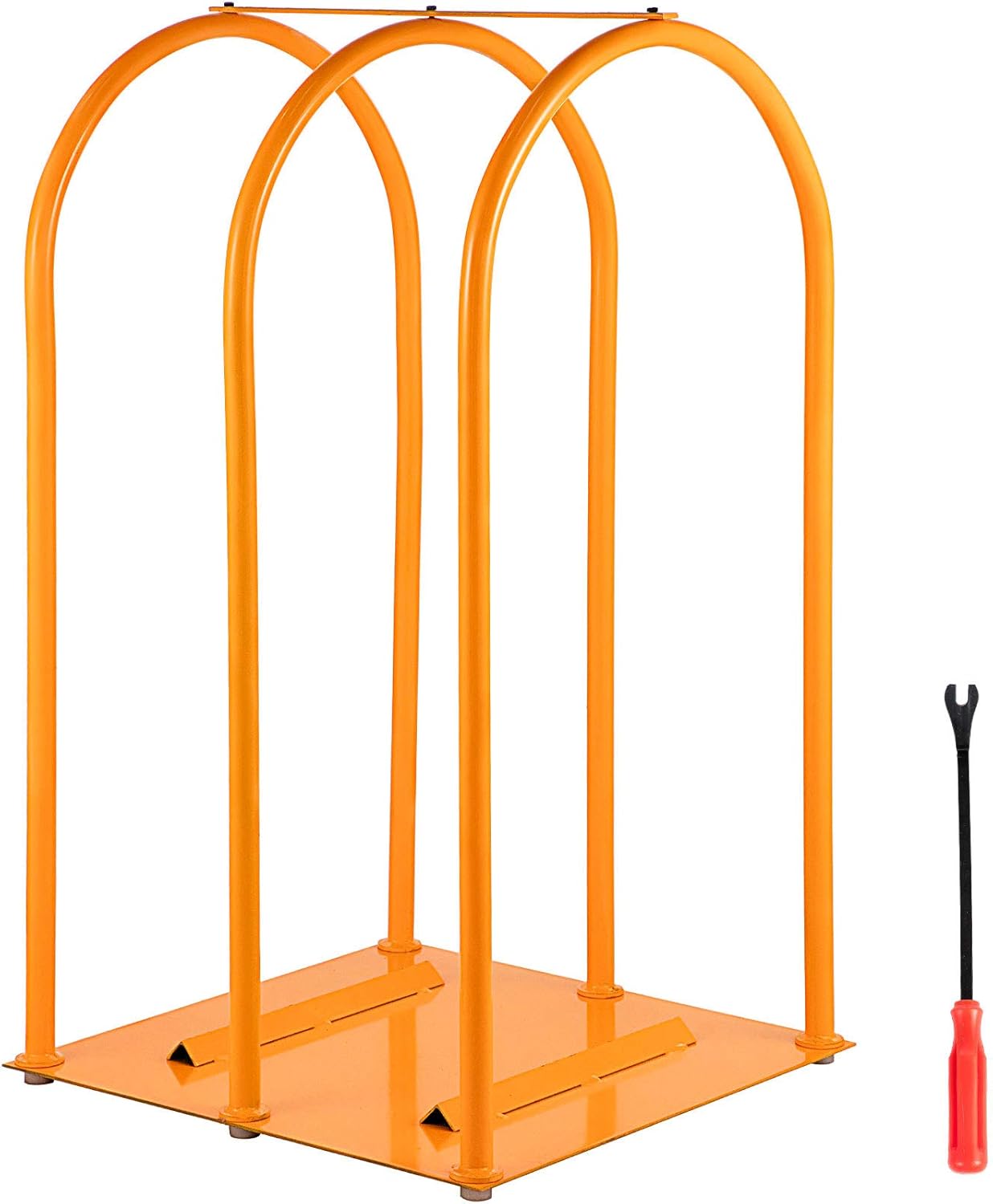 VEVOR Tire Inflation Cage 3-Bar Tire Cage, Portable Tire Cage, Heavy-duty Steel Frame Car Tire Inflation Cage Tool