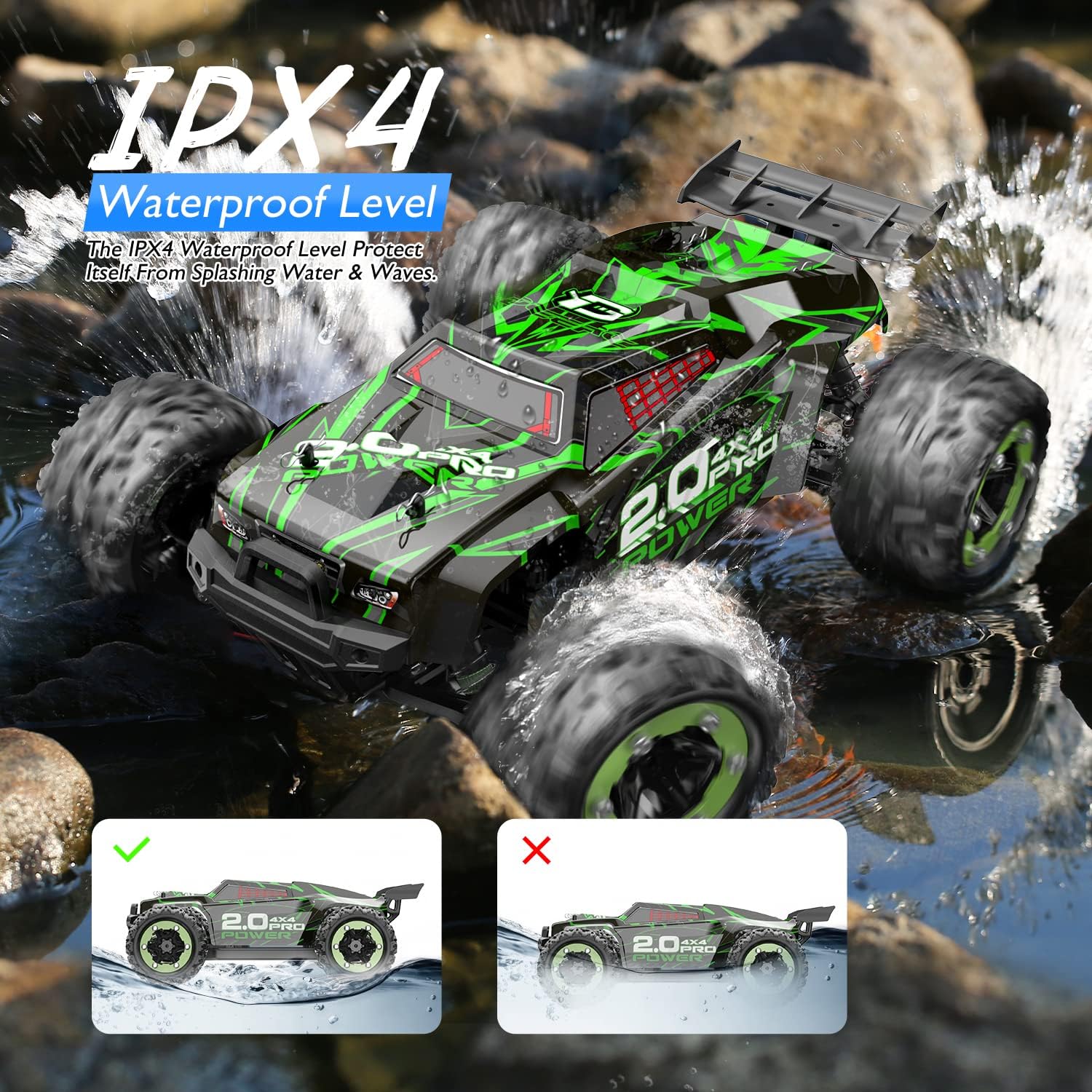 DEERC Brushless 302E RC Cars for Adults, Upgraded 60KM/H High Speed Remote Control Car