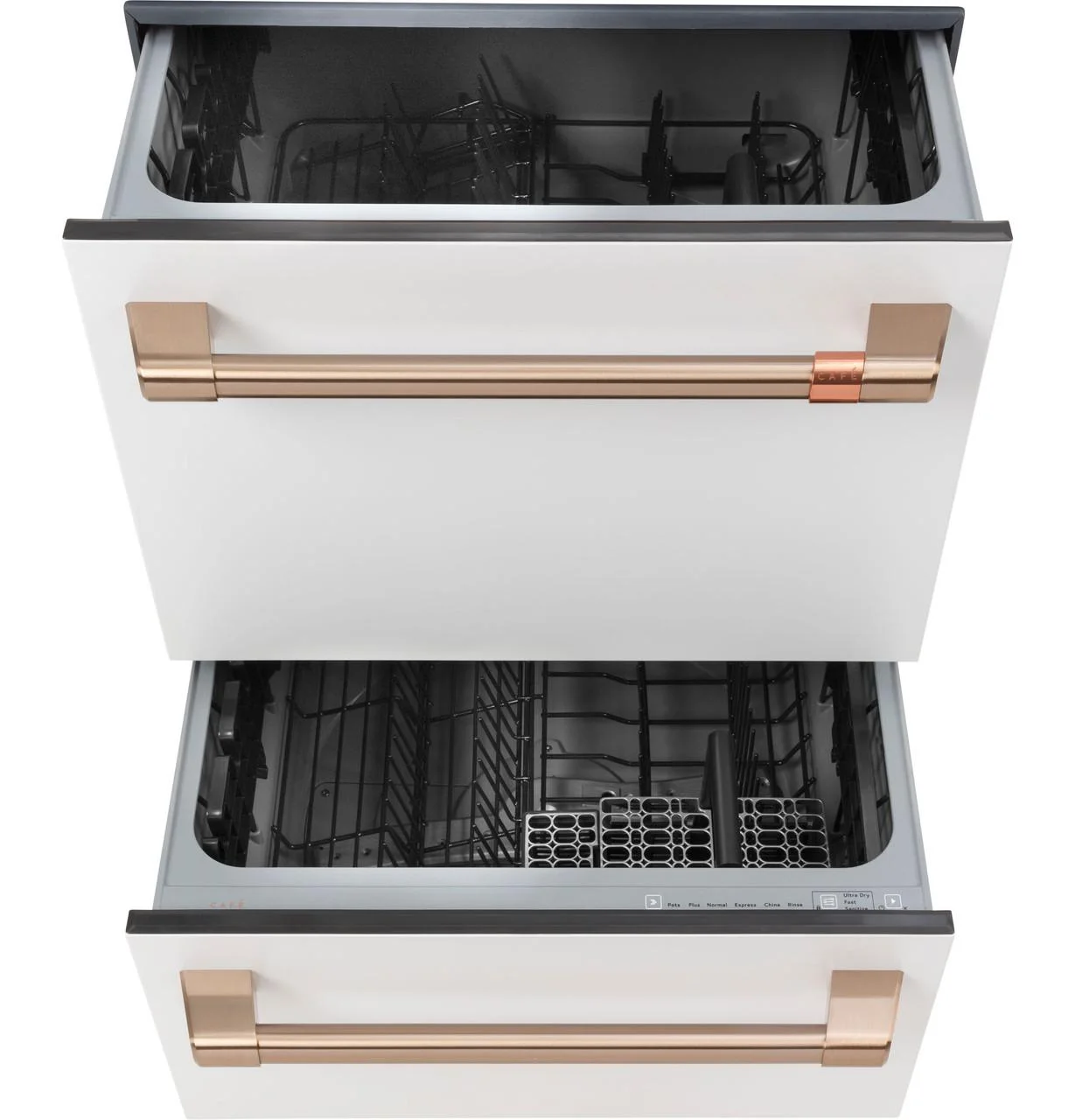 Cafe Cdd420p 24" Wide Double Drawer Dishwasher - Matte White / Brushed Bronze