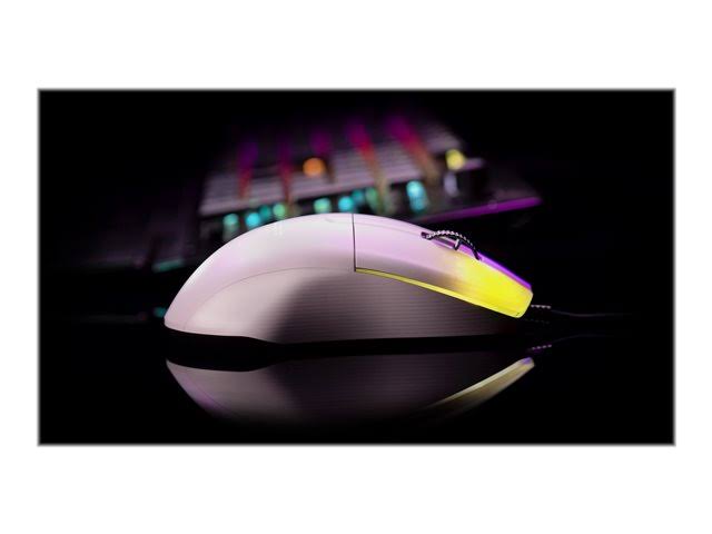 Roccat - Kone Pro Wired Ultralight 19K dpi Optical Gaming Mouse with RGB Lighting White - Arctic White