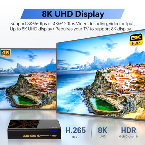 Kinhank Super Console X5 PRO Retro Gaming Console with 16,000+ Games, Android 12.0 OS, 8GB+64GB Emulator Support, AV1, WiFi 6 BT 5.0, RK3588S Chipset
