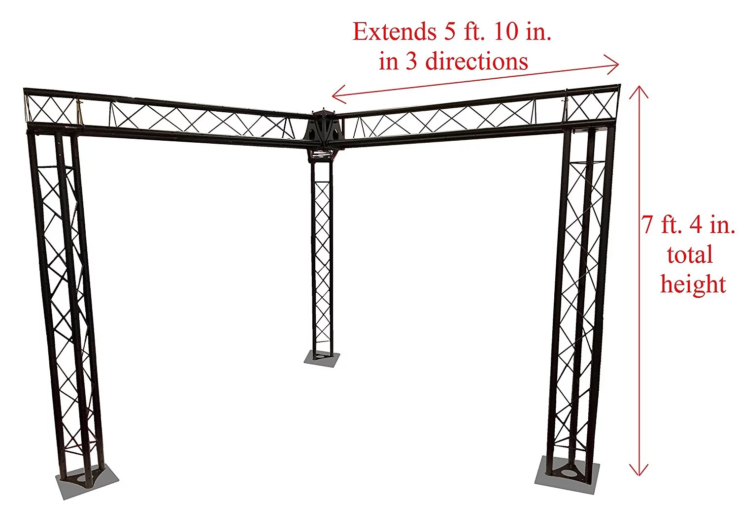 Cedarslink Trade Show Booth, Trusses DJ Stage 7' x 5' Metal Truss Triangle Trusses Black - Curated Treasures Market
