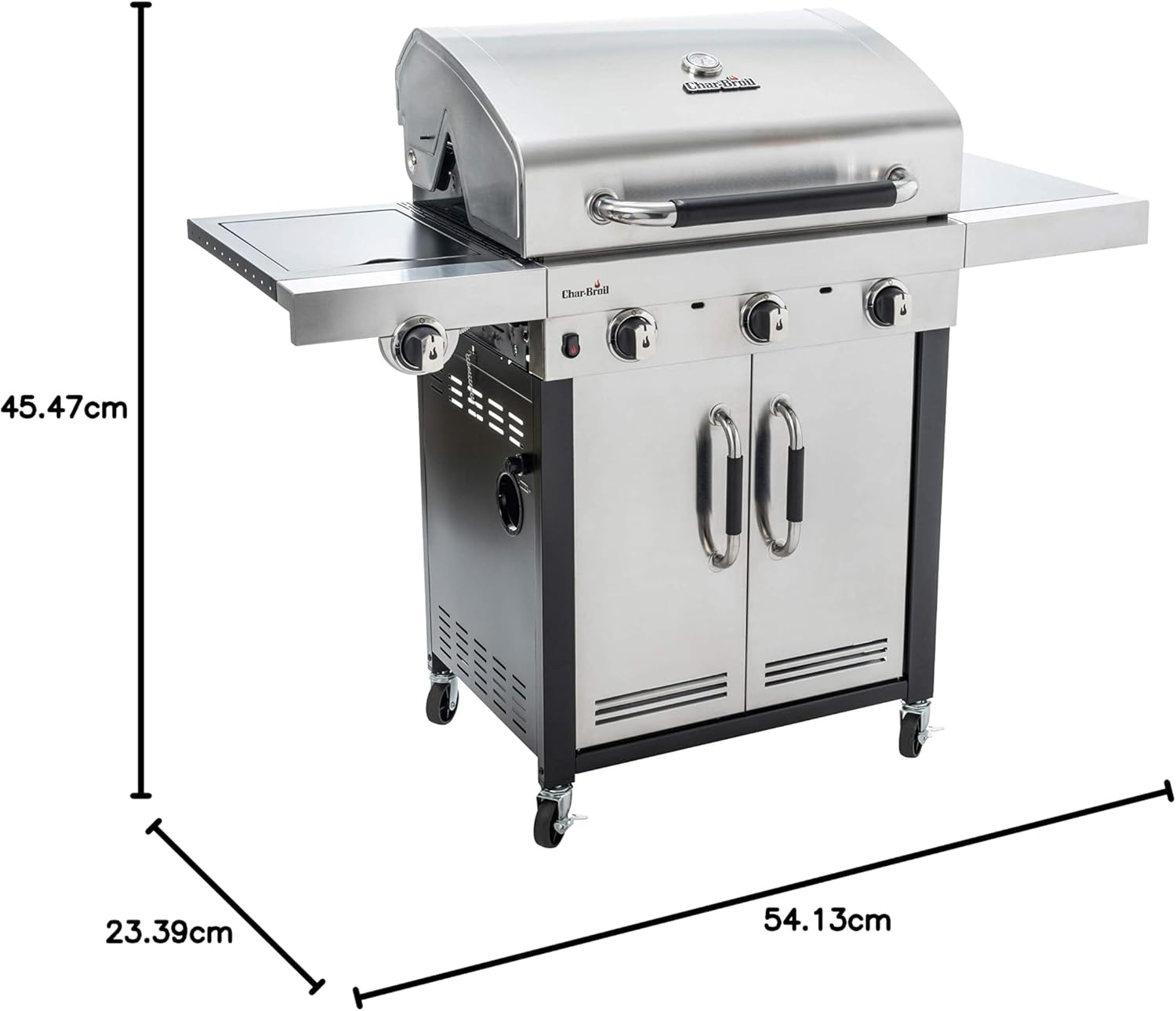 Char-Broil Advantage Series 345S - 3 Burner Gas Barbecue Grill with TRU-Infrared Technology, Stainless Steel Finish