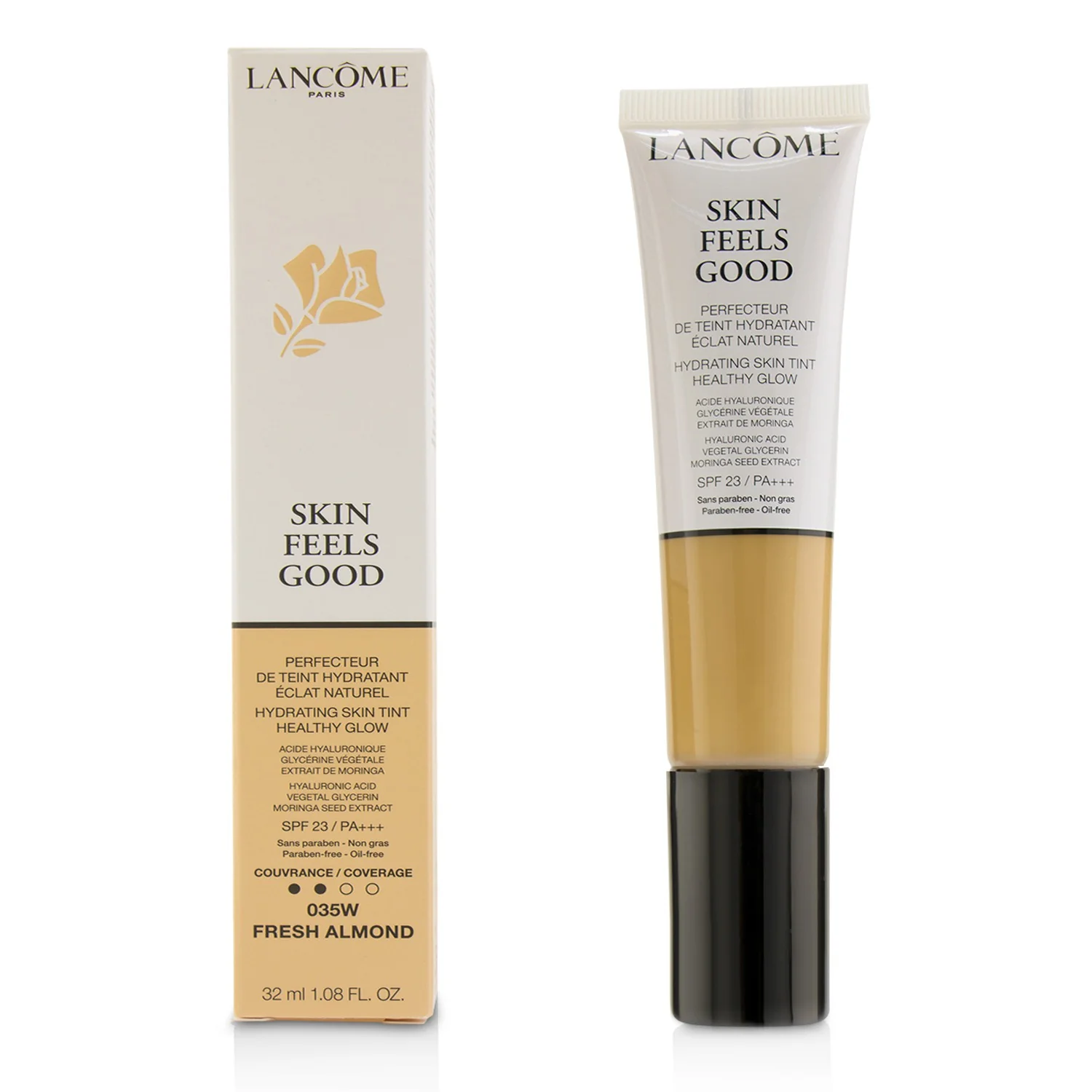 Lancome Skin Feels Good Hydrating Skin Tint Healthy Glow SPF 23 - # 035W Fresh Almond 32ml/1.08oz