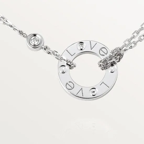 car Love Necklace With 2 Diamonds