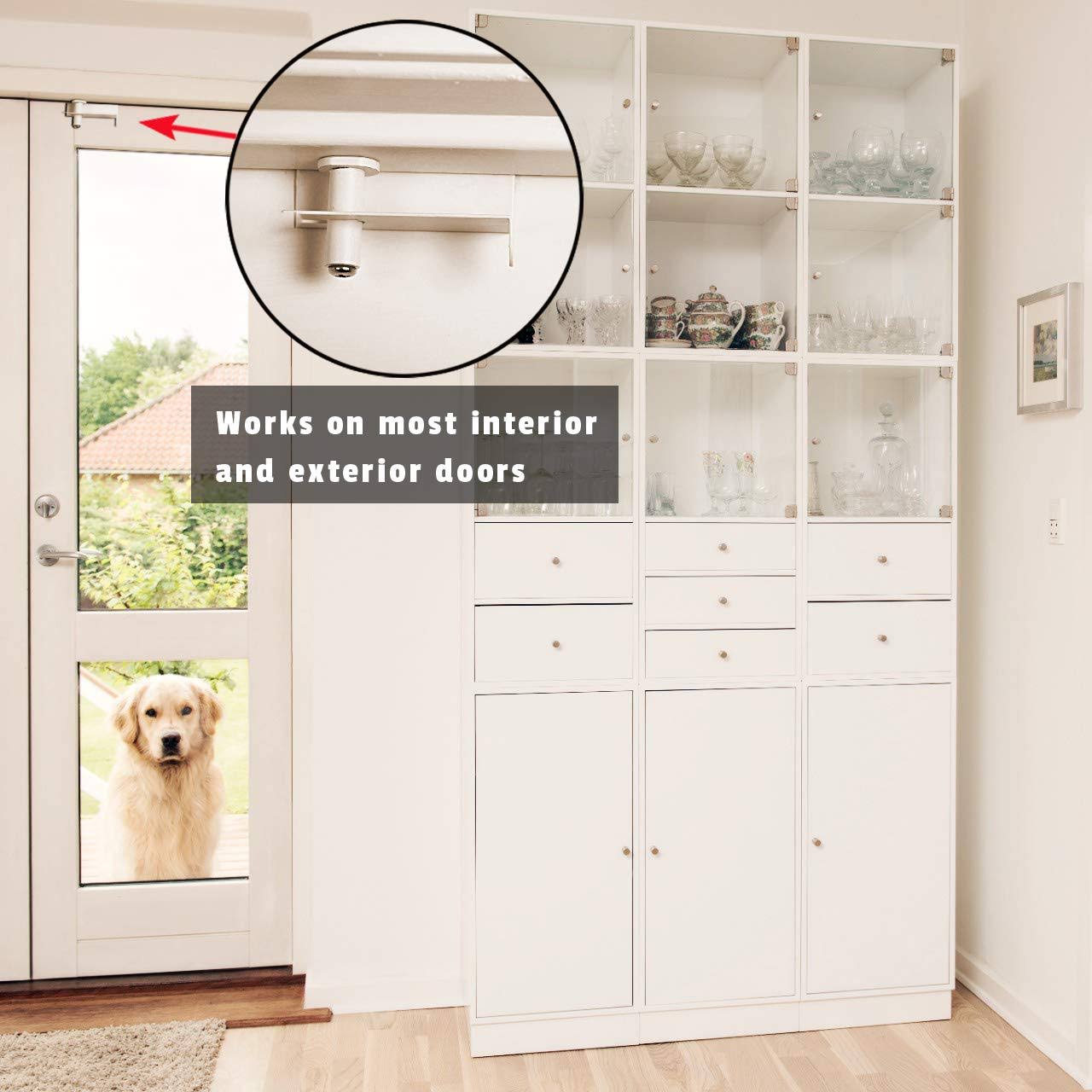 3 Pack - GlideLok Child Safety Door Top Lock Made of Durable Metal (Not Plastic