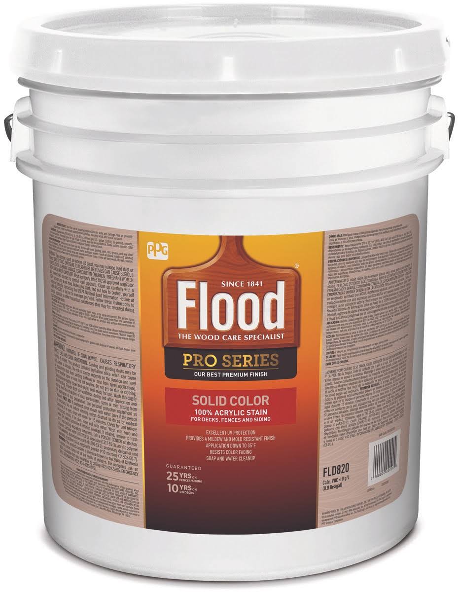 Flood/ppg FLD820-05 Stain Solid Wht 5gal