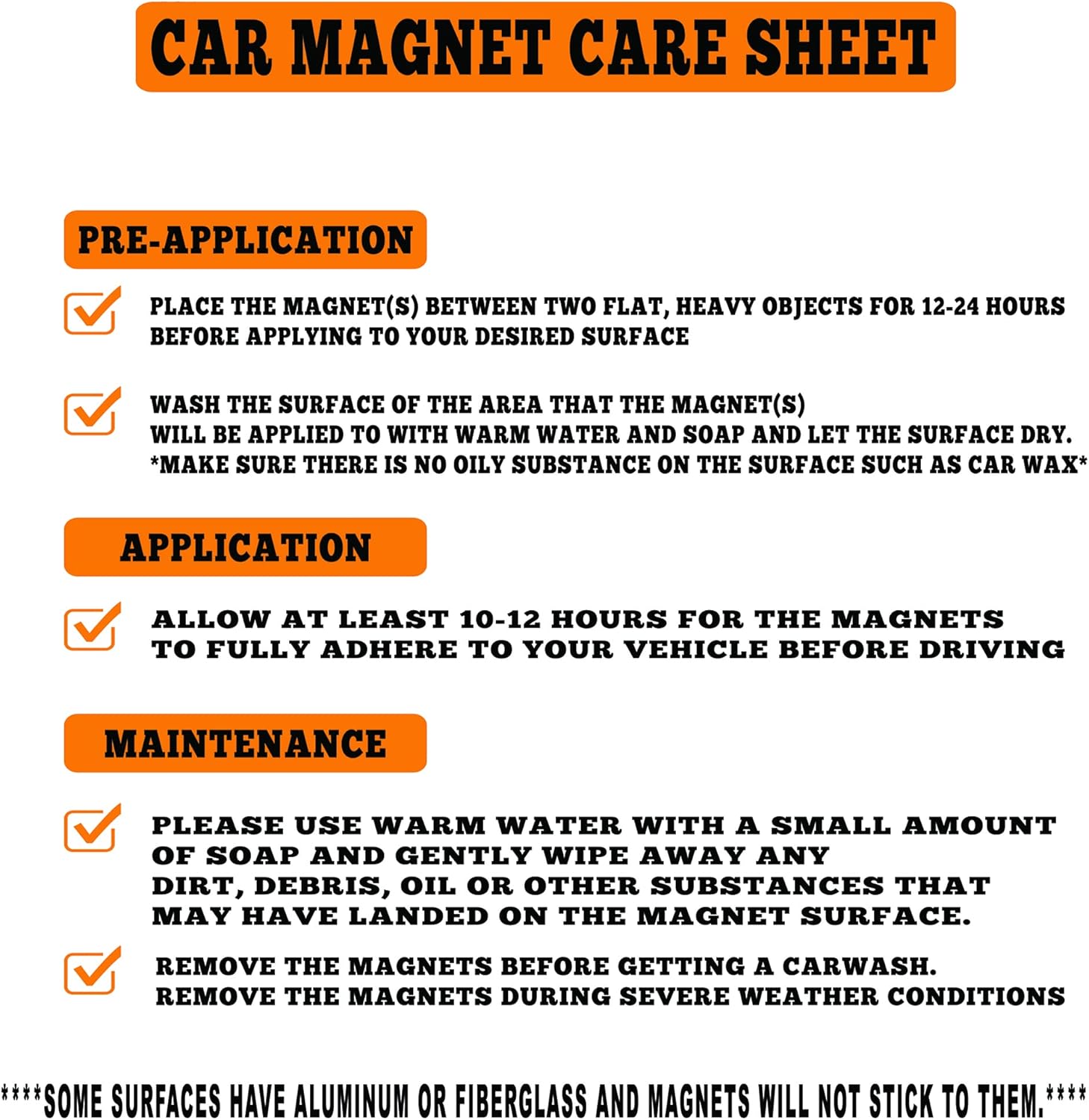 Bulk Blank Car Magnet 12x9 - .30mil Flexible, Printable, White Vinyl Surface - Safe on Vehicles