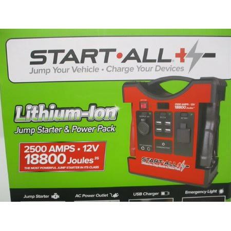 Goodall JP-12-2500 2500 Amp Vanair Lithium Ion 12V Start Jump Pack Cars Trucks, Red