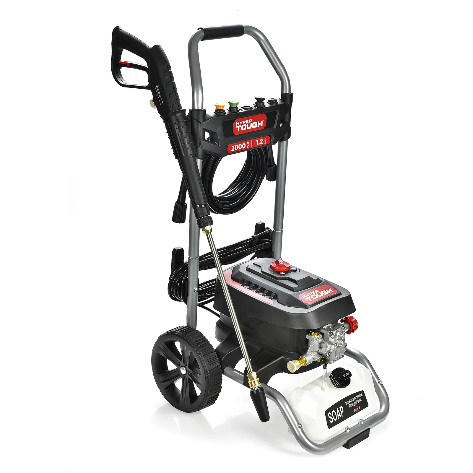 Hyper Tough 2000 PSI at 1.2 GPM  120 V 60HZ 1800W Electric Powered  Cold Water Pressure Washer