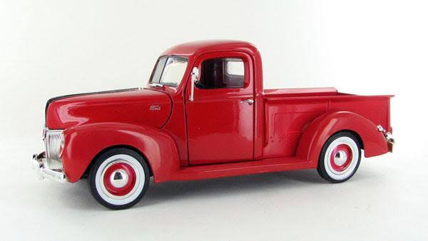 1940 Ford Pickup Truck Orange Timeless Classics 1/18 Diecast Model Car by Motormax
