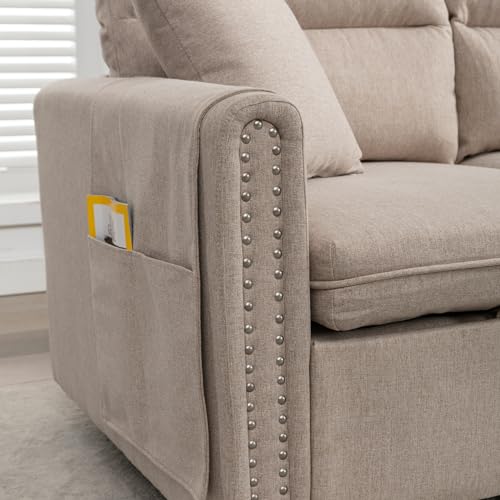 BALUS Oversized Modular Sectional Sofa Reversible L Shaped Sectional Couch with Ottomans Convertible Sectional Couch 8 Seater Sofa with Storage Seat