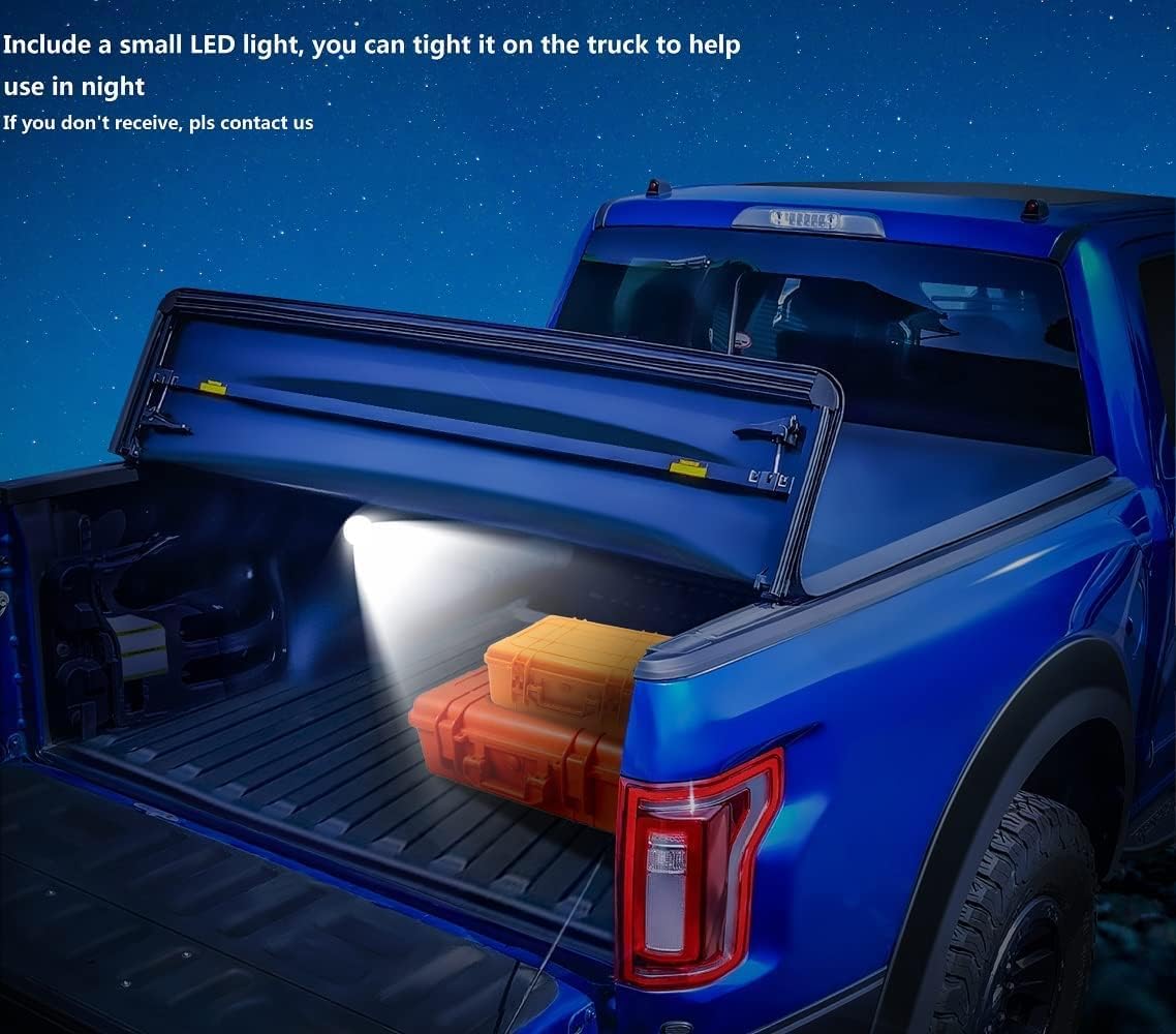 Fixxpertise Soft Quad Fold Truck Bed Cover 2019-2022 Chevy Silverado/GMC Sierra 1500 New Body Style 6'6'/' 6'7" Bed,Fleetside w/o Multi-Flex Tailgate