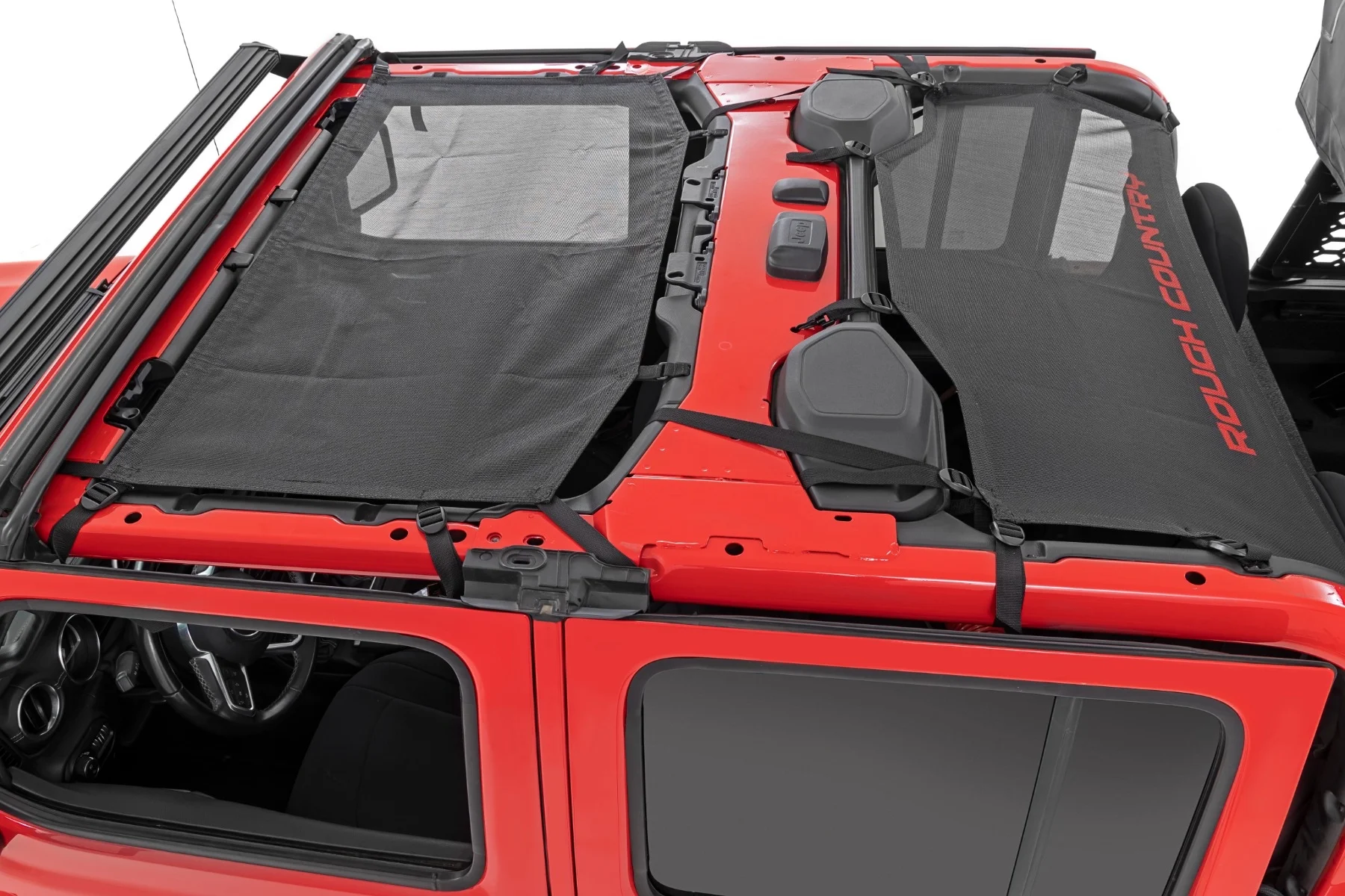 Rough Country Black Mesh Bikini Top for 2020-2022 Jeep Gladiator JT - 85118