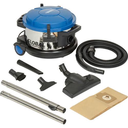 Global Industrial HEPA Canister Vacuum - Stainless Steel - 4 Gallon